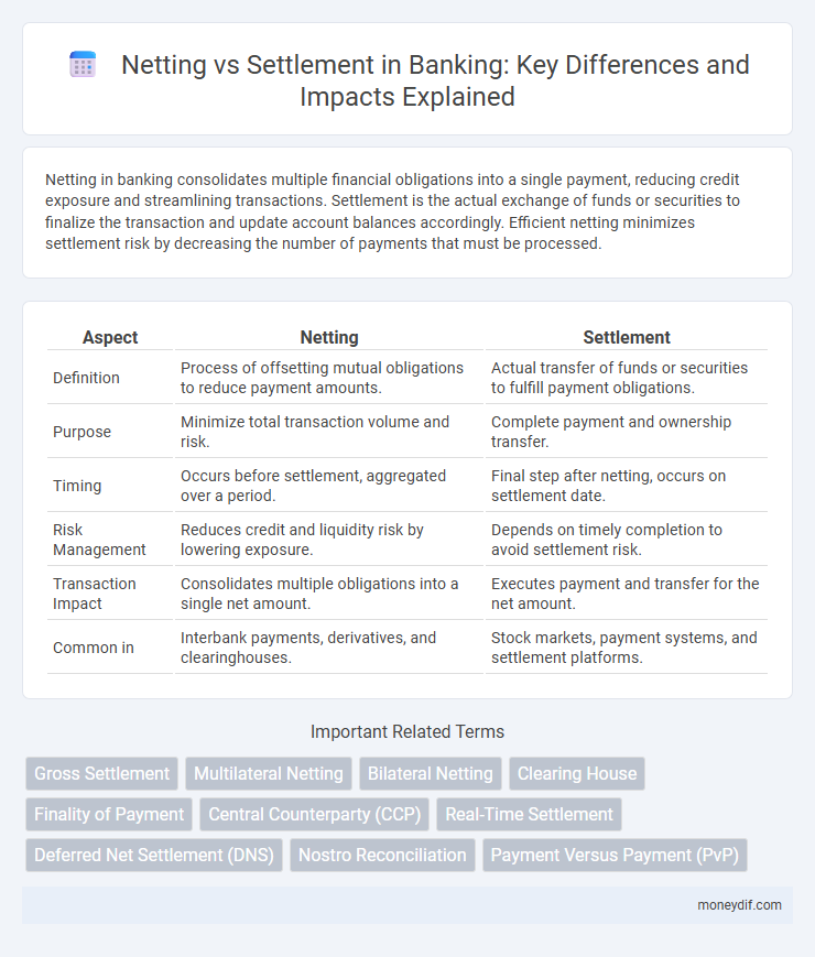Netting vs Settlement in Banking: Key Differences and Impacts Explained