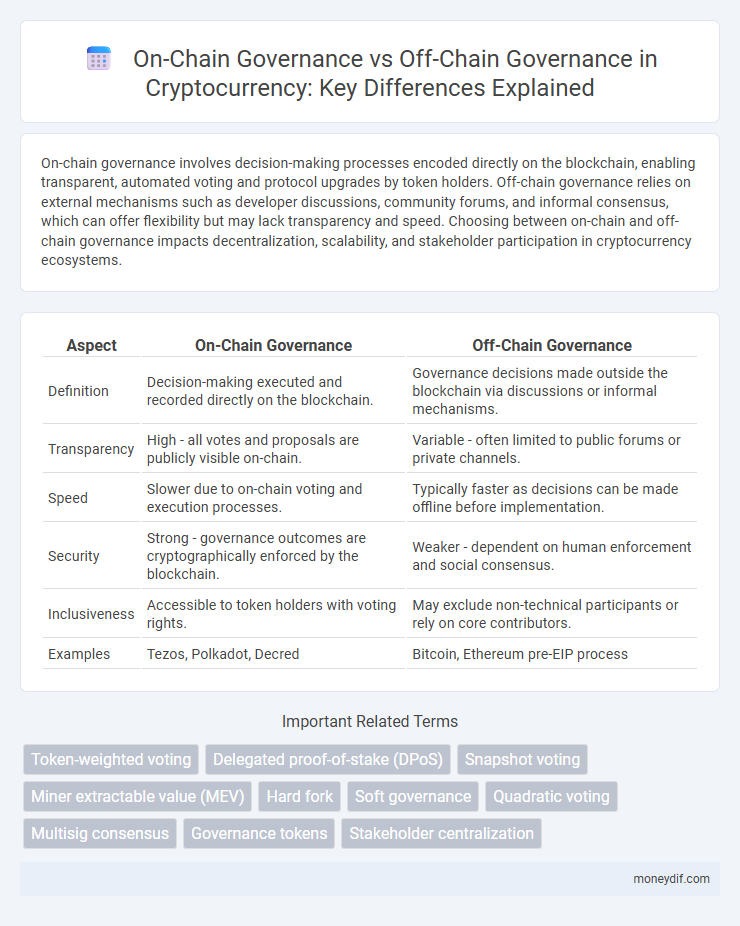 On-Chain Governance vs Off-Chain Governance in Cryptocurrency: Key Differences Explained