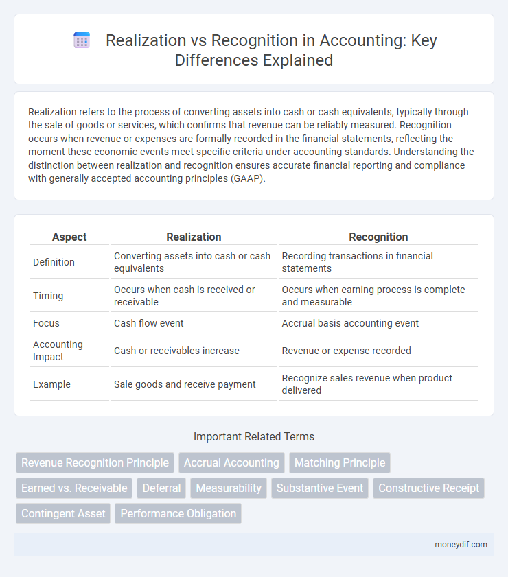 Realization vs Recognition in Accounting: Key Differences Explained