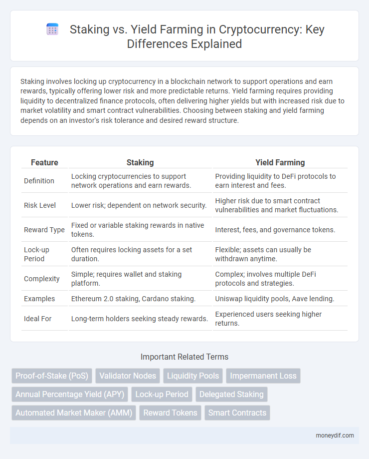 Staking vs. Yield Farming in Cryptocurrency: Key Differences Explained