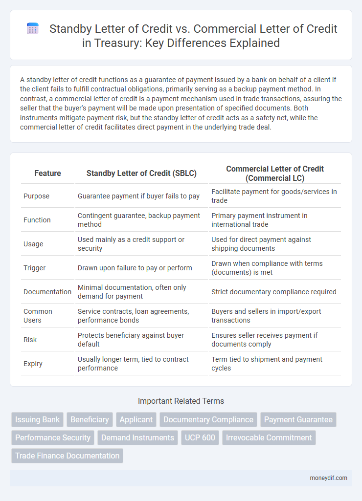 Standby Letter of Credit vs. Commercial Letter of Credit in Treasury: Key Differences Explained