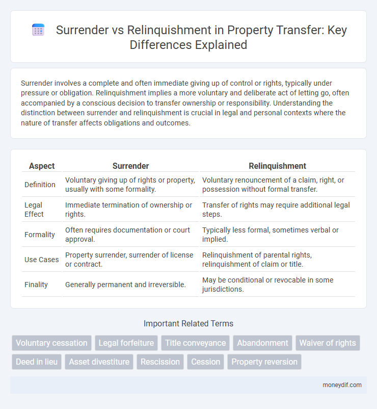 Surrender vs Relinquishment in Property Transfer: Key Differences Explained