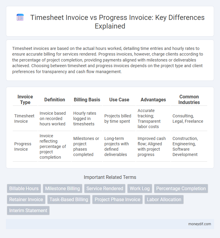 Timesheet Invoice vs Progress Invoice: Key Differences Explained