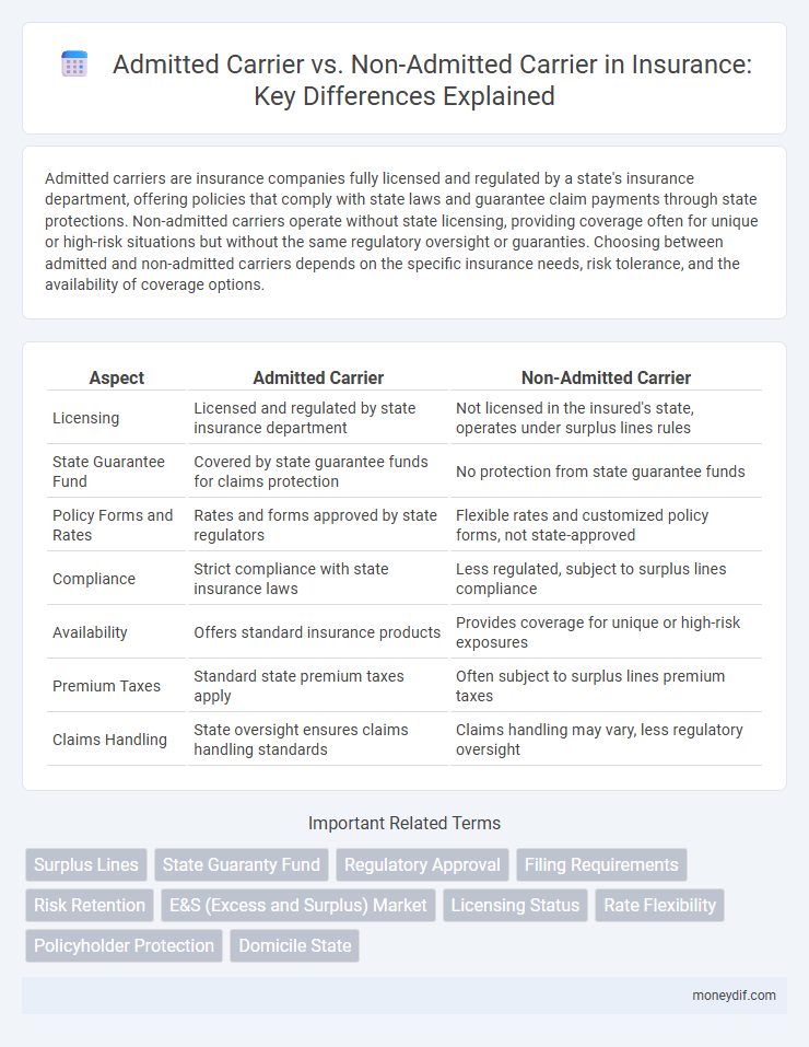 Admitted Carrier vs. Non-Admitted Carrier in Insurance: Key Differences Explained