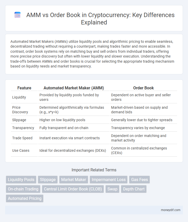 AMM vs Order Book in Cryptocurrency: Key Differences Explained