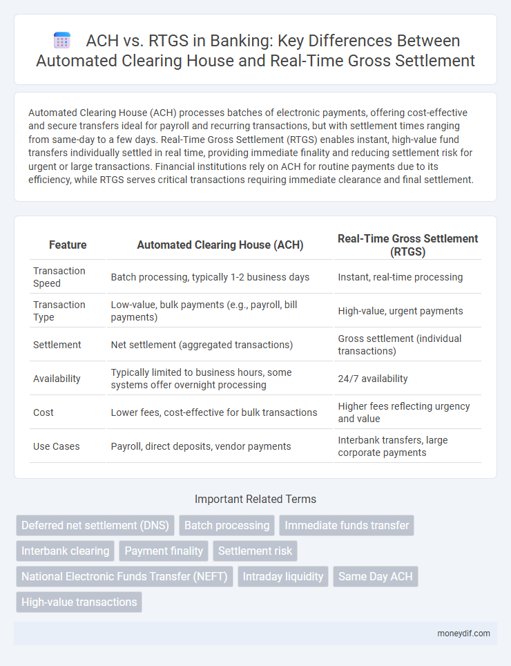 ACH vs. RTGS in Banking: Key Differences Between Automated Clearing House and Real-Time Gross Settlement