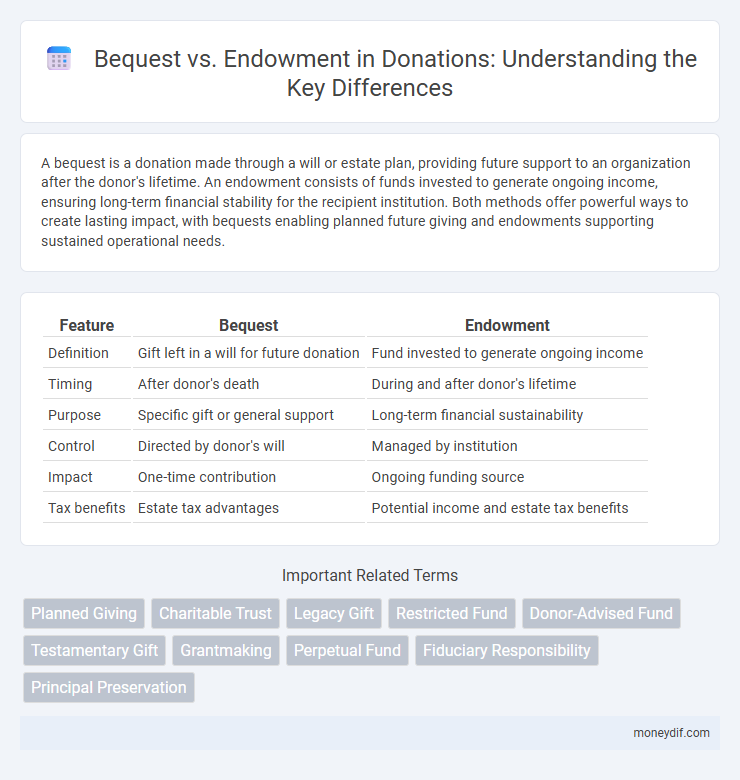 Bequest vs. Endowment in Donations: Understanding the Key Differences