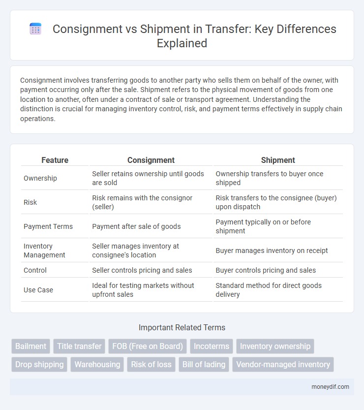 Consignment vs Shipment in Transfer: Key Differences Explained