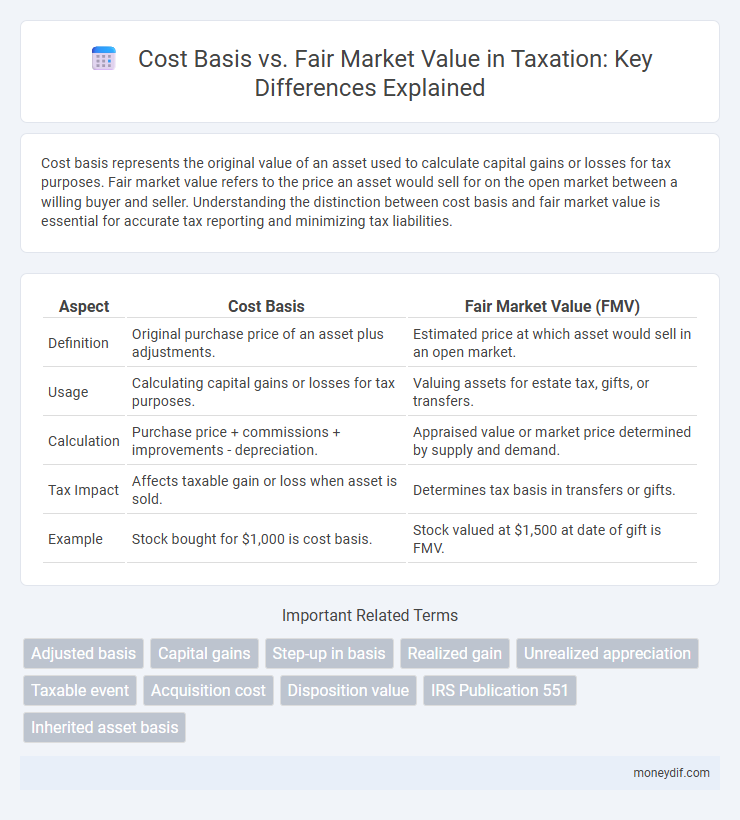 Cost Basis vs. Fair Market Value in Taxation: Key Differences Explained