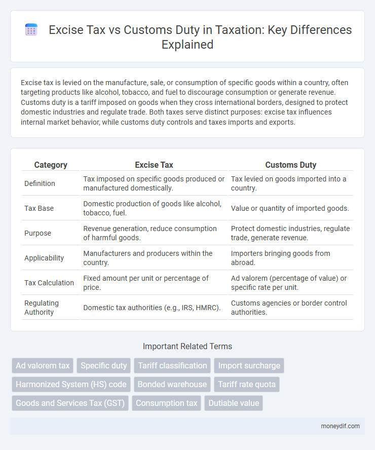 Excise Tax vs Customs Duty in Taxation: Key Differences Explained