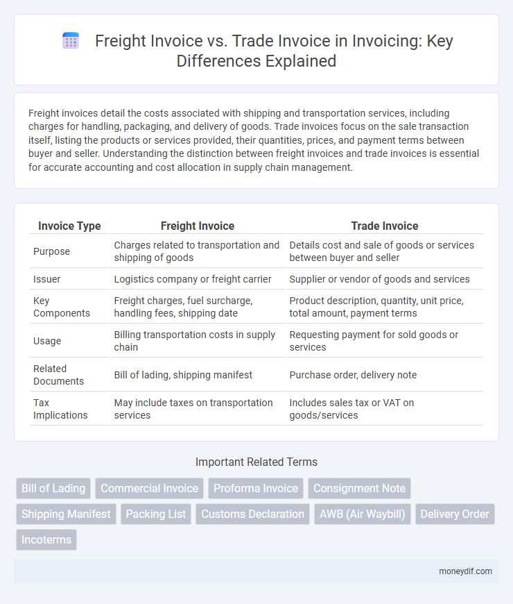 Freight Invoice vs. Trade Invoice in Invoicing: Key Differences Explained