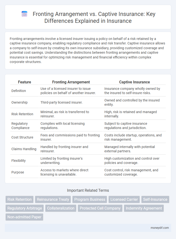 Fronting Arrangement vs. Captive Insurance: Key Differences Explained in Insurance