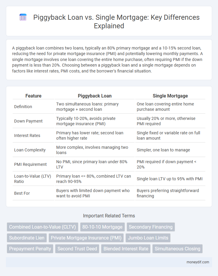Piggyback Loan vs. Single Mortgage: Key Differences Explained