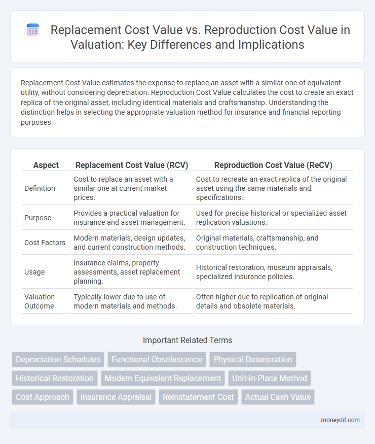 Replacement Cost Value vs. Reproduction Cost Value in Valuation: Key Differences and Implications