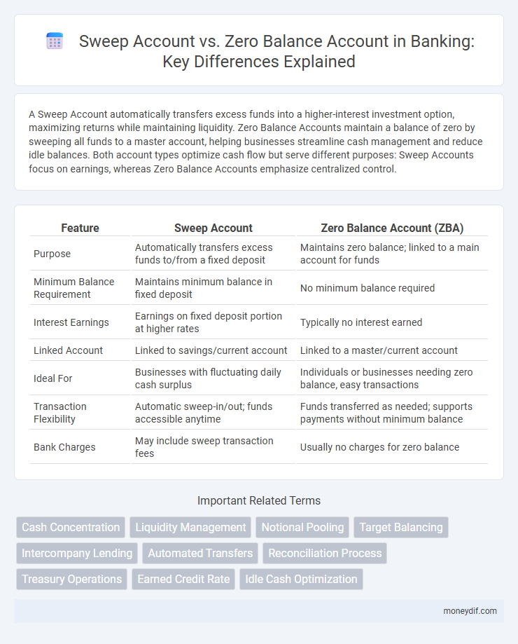 Sweep Account vs. Zero Balance Account in Banking: Key Differences Explained
