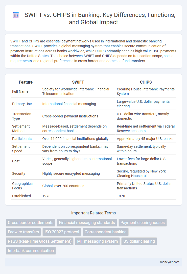 SWIFT vs. CHIPS in Banking: Key Differences, Functions, and Global Impact