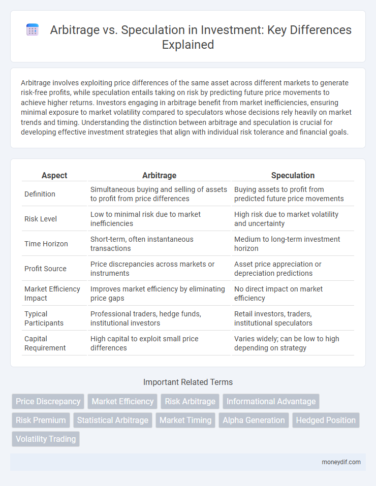 Arbitrage vs. Speculation in Investment: Key Differences Explained