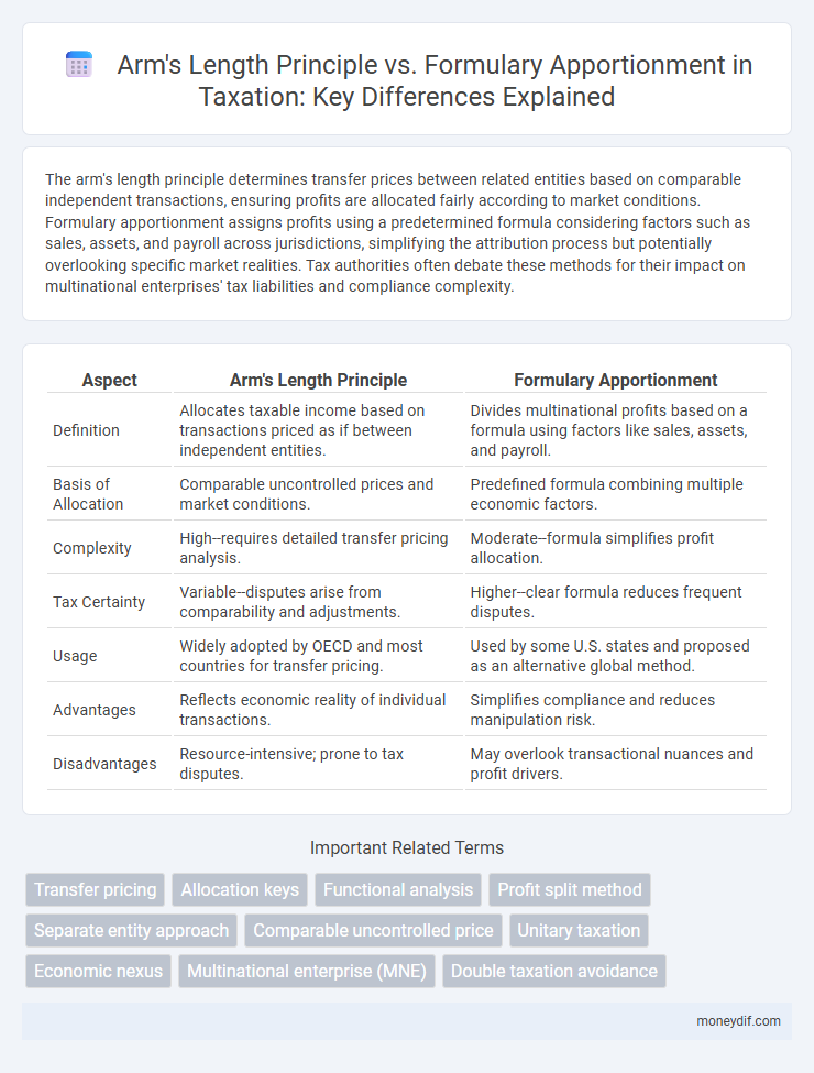 Arm's Length Principle vs. Formulary Apportionment in Taxation: Key Differences Explained