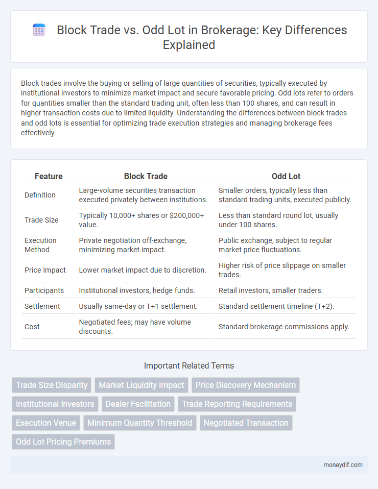 Block Trade vs. Odd Lot in Brokerage: Key Differences Explained