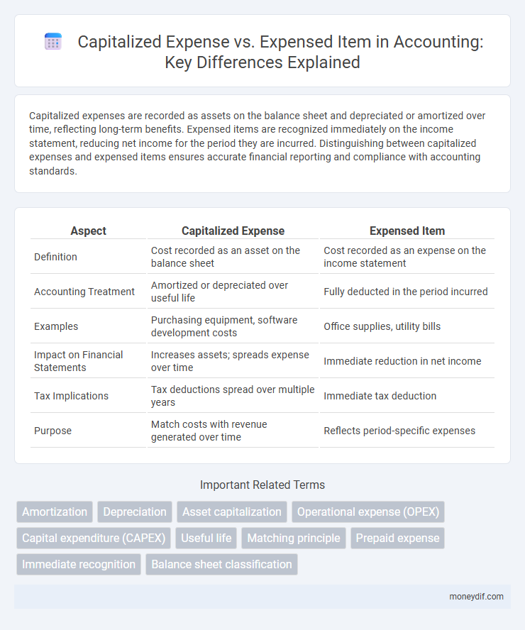 Capitalized Expense vs. Expensed Item in Accounting: Key Differences Explained
