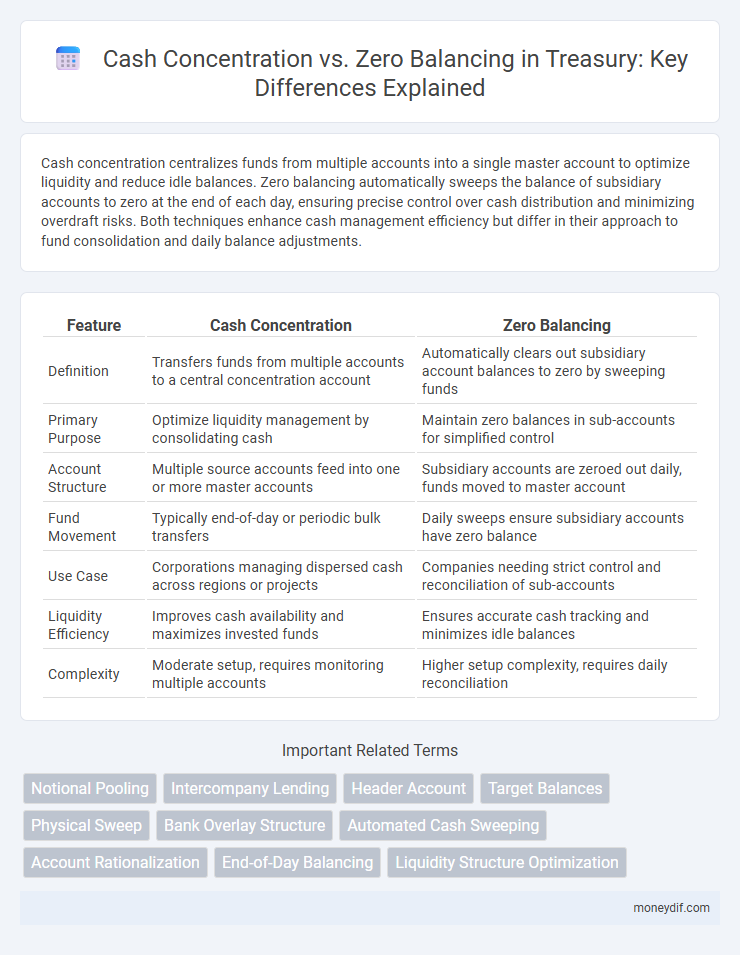 Cash Concentration vs. Zero Balancing in Treasury: Key Differences Explained