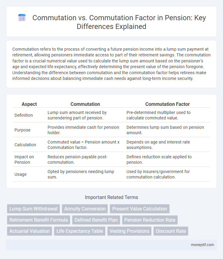Commutation vs. Commutation Factor in Pension: Key Differences Explained