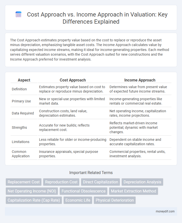 Cost Approach vs. Income Approach in Valuation: Key Differences Explained