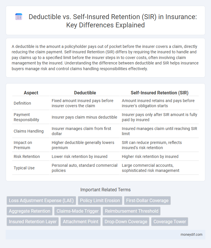 Deductible vs. Self-Insured Retention (SIR) in Insurance: Key Differences Explained