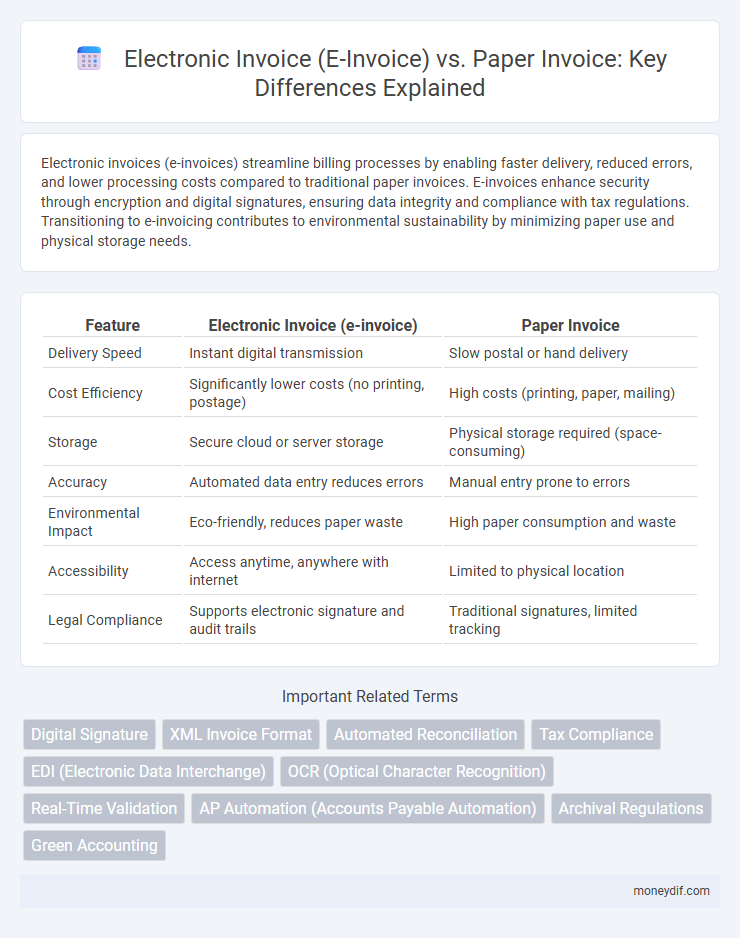Electronic Invoice (E-Invoice) vs. Paper Invoice: Key Differences Explained