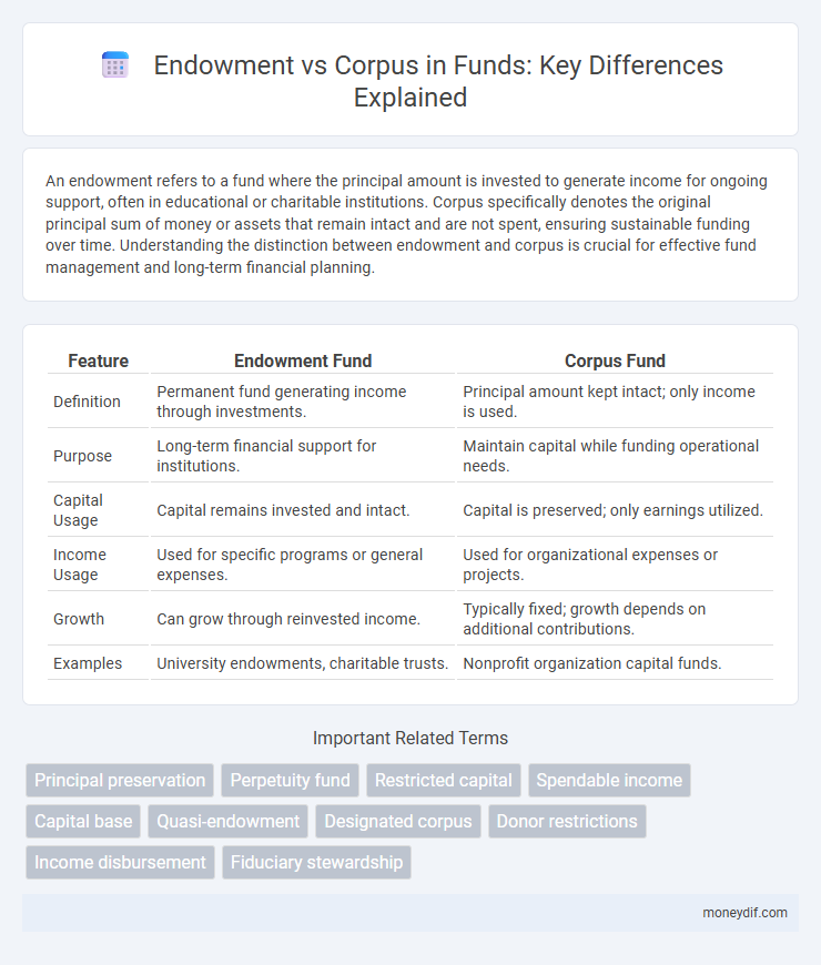 Endowment vs Corpus in Funds: Key Differences Explained