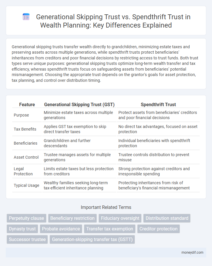 Generational Skipping Trust vs. Spendthrift Trust in Wealth Planning: Key Differences Explained