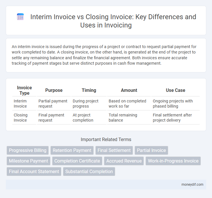 Interim Invoice vs Closing Invoice: Key Differences and Uses in Invoicing