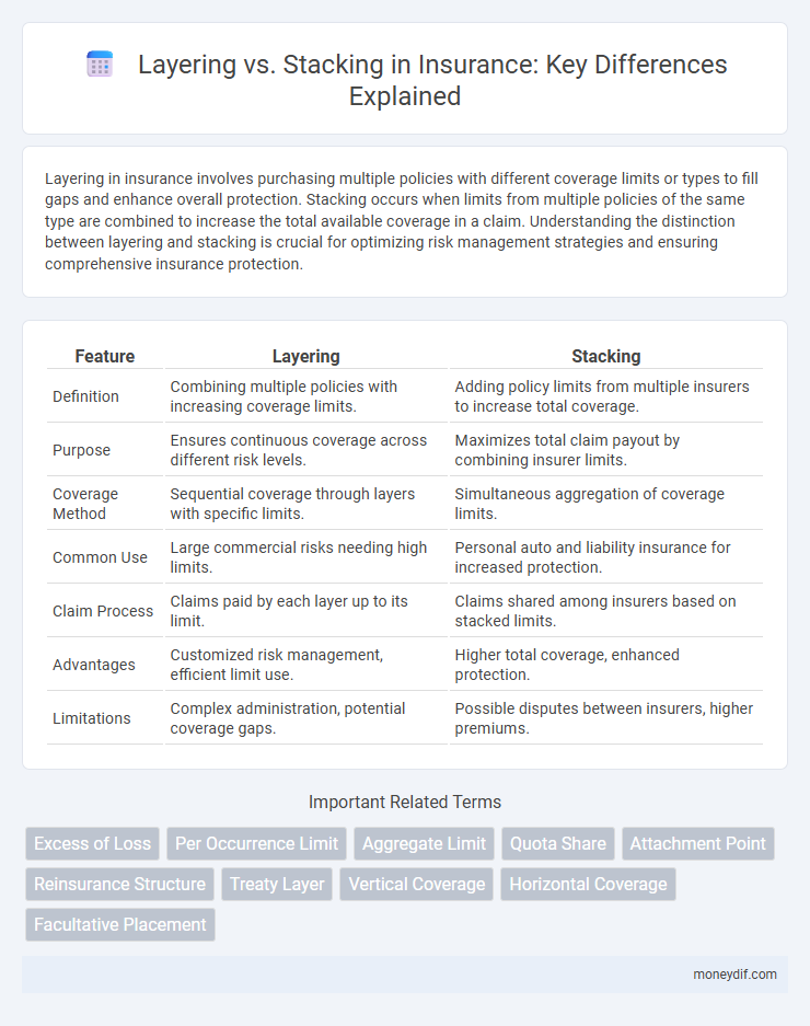 Layering vs. Stacking in Insurance: Key Differences Explained