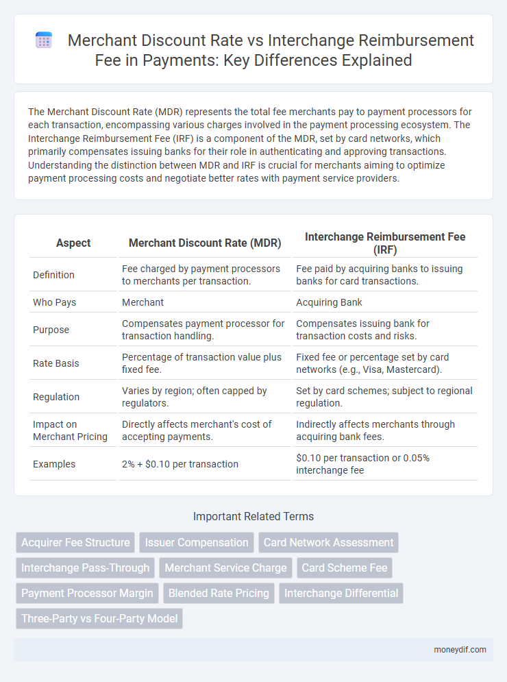 Merchant Discount Rate vs Interchange Reimbursement Fee in Payments: Key Differences Explained