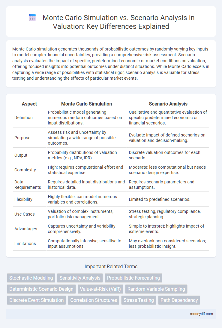 Monte Carlo Simulation vs. Scenario Analysis in Valuation: Key Differences Explained