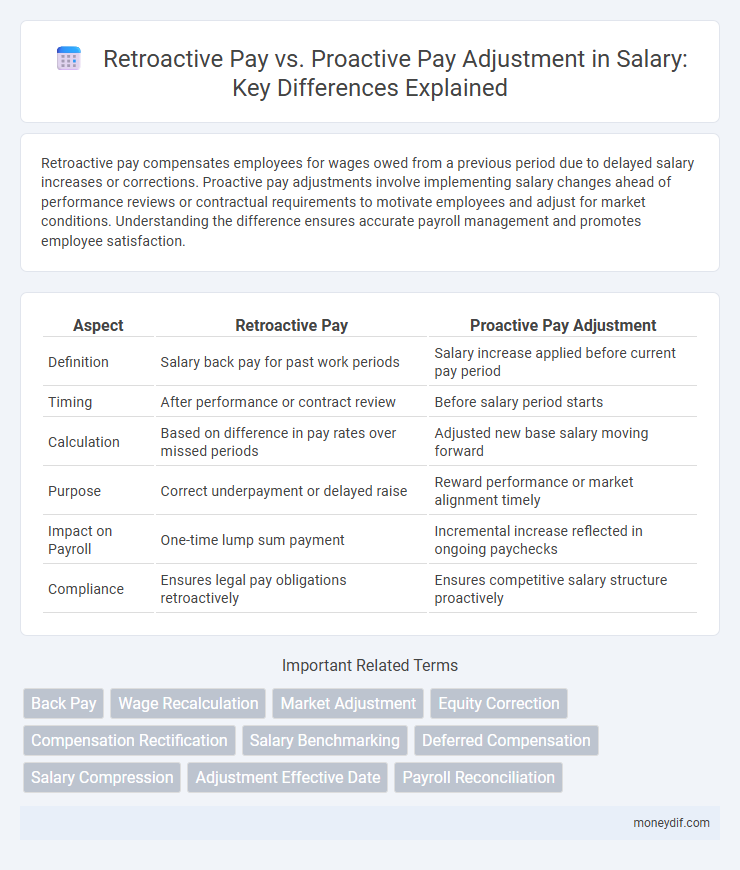 Retroactive Pay vs. Proactive Pay Adjustment in Salary: Key Differences Explained
