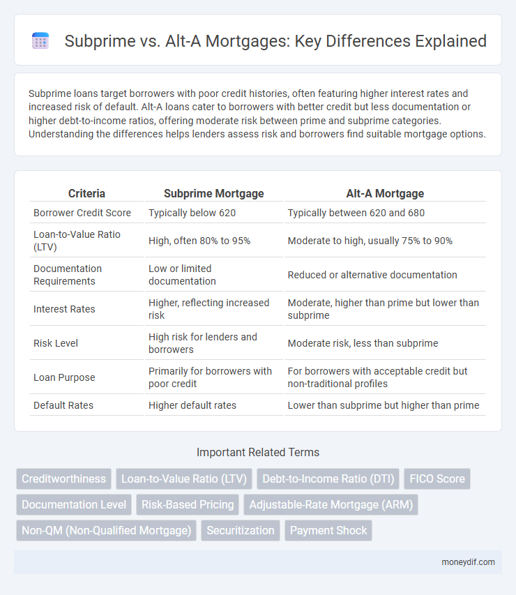 Subprime vs. Alt-A Mortgages: Key Differences Explained