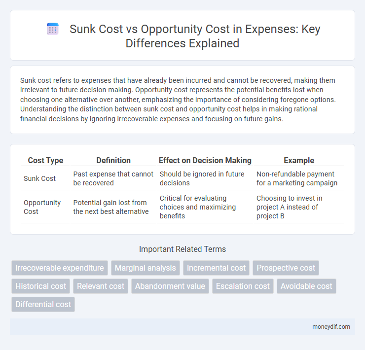 Sunk Cost vs Opportunity Cost in Expenses: Key Differences Explained