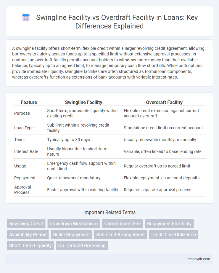 Swingline Facility vs Overdraft Facility in Loans: Key Differences Explained