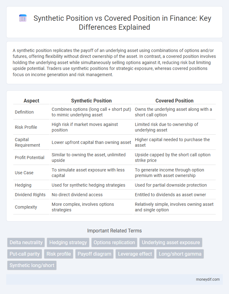 Synthetic Position vs Covered Position in Finance: Key Differences Explained