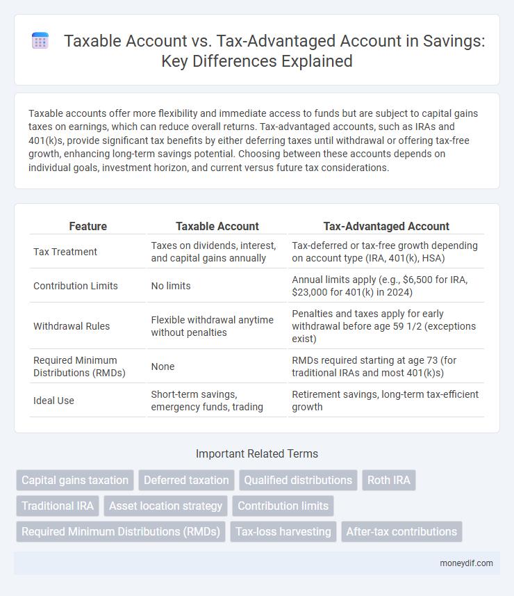 Taxable Account vs. Tax-Advantaged Account in Savings: Key Differences Explained
