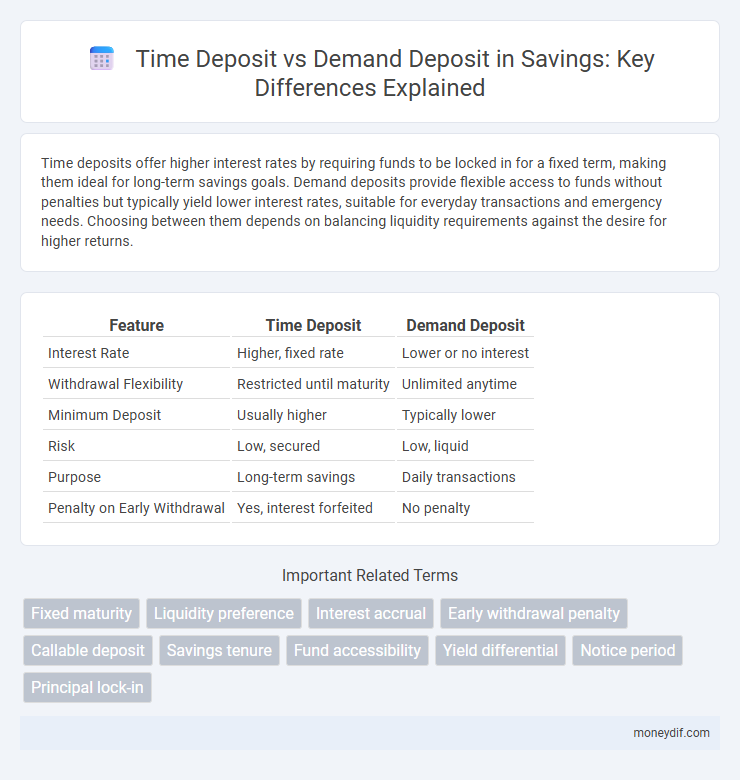 Time Deposit vs Demand Deposit in Savings: Key Differences Explained