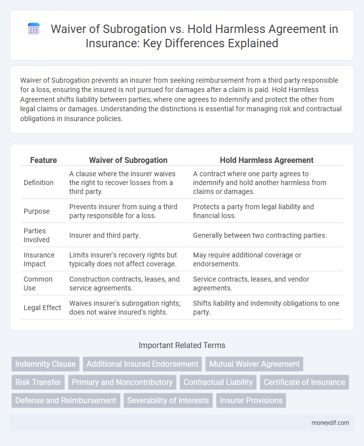 Waiver of Subrogation vs. Hold Harmless Agreement in Insurance: Key Differences Explained