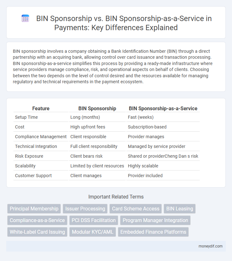 BIN Sponsorship vs. BIN Sponsorship-as-a-Service in Payments: Key Differences Explained