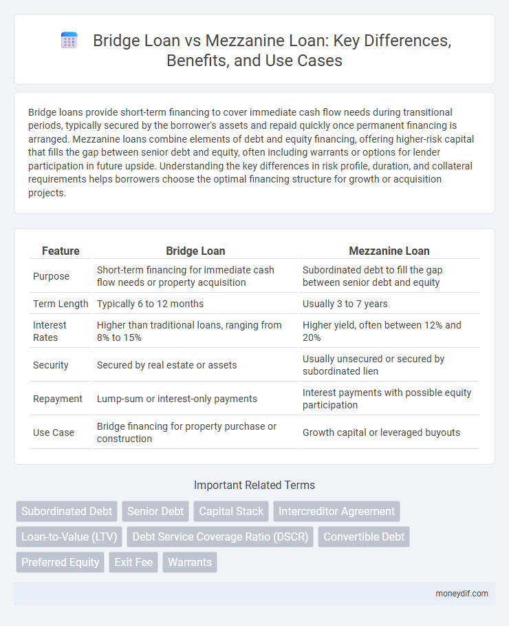 Bridge Loan vs Mezzanine Loan: Key Differences, Benefits, and Use Cases
