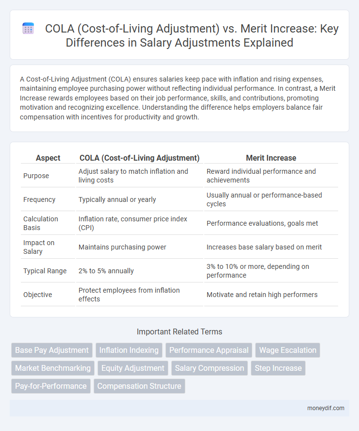 COLA (Cost-of-Living Adjustment) vs. Merit Increase: Key Differences in Salary Adjustments Explained