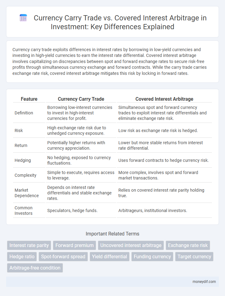 Currency Carry Trade vs. Covered Interest Arbitrage in Investment: Key Differences Explained