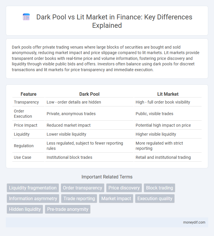 Dark Pool vs Lit Market in Finance: Key Differences Explained