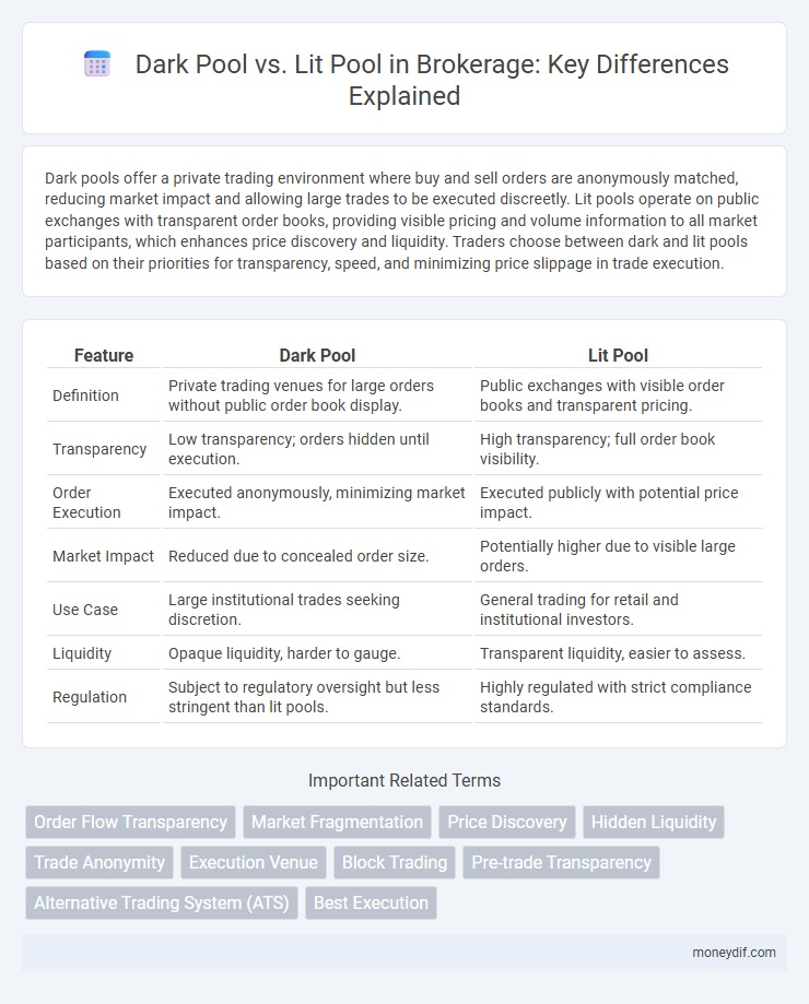 Dark Pool vs. Lit Pool in Brokerage: Key Differences Explained