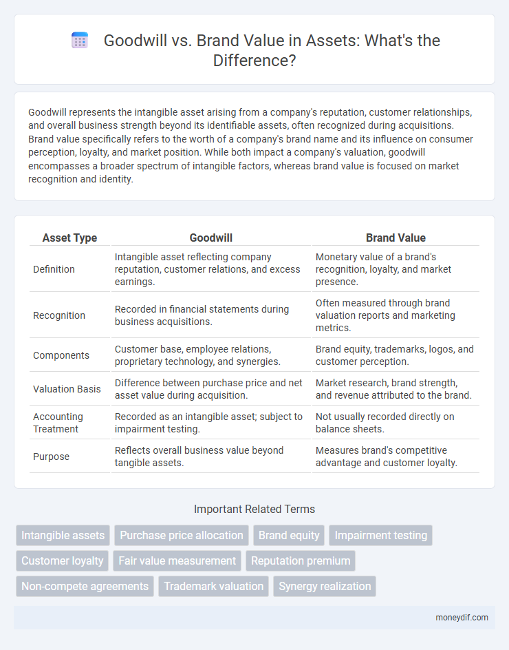 Goodwill vs. Brand Value in Assets: What's the Difference?
